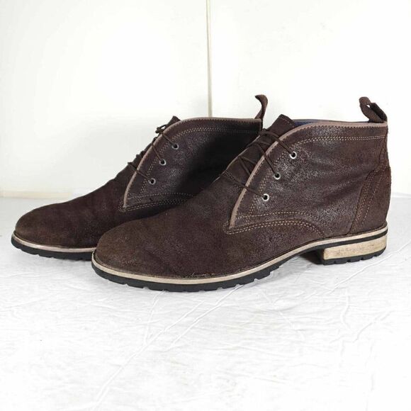 Marc Nason Men’s US 10,5 Brown Suede Leather Lace Up Ankle Chukka Boots Shoes - Picture 1 of 15